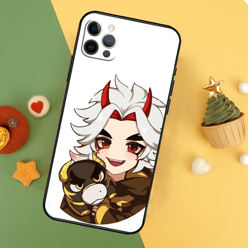 Чехол для телефона Genshin Impact Аратаки Итто Для iPhone 17 Pro Max 17Air 16E 15 14 13 12 11 16 Pro Max Mini Ударопрочный чехол