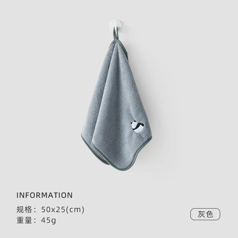 Мягкое детское банное полотенце с рисунком панды, полотенце для лица, для новорожденных, детей, коралловый бархат, впитывающая мочалка, детское полотенце для душа 50x25 см