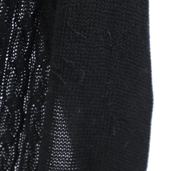 Yohji Yamamoto Хлопковый вязаный кардиган с длинным рукавом 2 черный Без пуговиц Женский Б/У