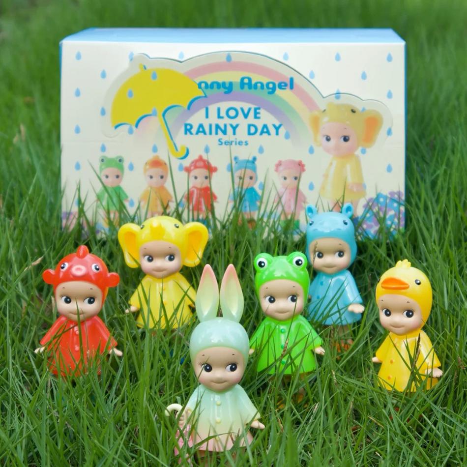 S Angle Серия 'Я люблю дождливый день' Слепой бокс Милая мини-фигурка Аниме-персонаж Модель куклы Декоративная игрушка Подарок для детей Коробка-сюрприз