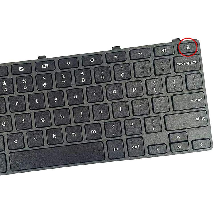 Black US Layout Laptop Keyboard Replacement Keyboard for DELL Chromebook 3100 5190 With Lock Button Notebook Laptop Keyboard