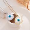 Fashion Hamsa Evil Eye Zircon Pendant Necklace Stainless Steel Chains High Grade Geometric Choker Jewelry Gifts For Women Girls