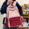 Школьный клетчатый рюкзак для учениц средней школы, вместительный, корейская версия универсального рюкзака в студенческом стиле, водонепроницаемый и