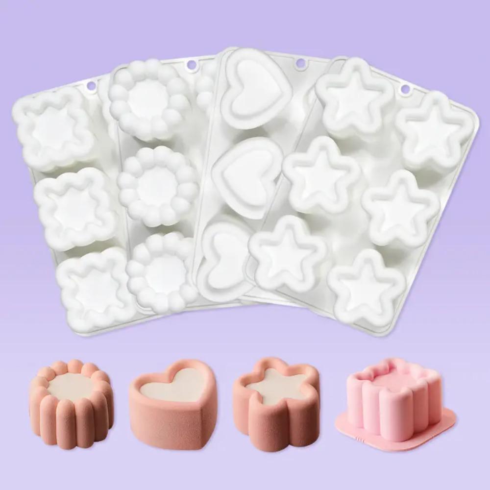 Star Shapes Jelly Mold Versatile Candles Mold DIY Candles Mousse Silicone Mold Valentine's Day