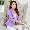Spring Outfit Long Sleeved Suit Jacket Women's Jacket Korean Slim Fit Ruffled Edge Blazer Women's Short Solid Colored Suit