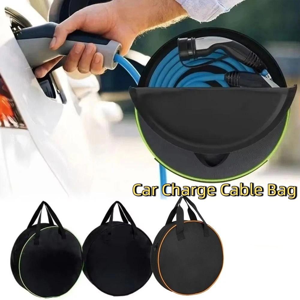 Handheld Circular Tool Bag Oxford Cloth EV Charger Carry Bag Auto Trunk