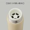 Doshisha Fluffy Air Mug Bottle, 16.2 fl oz (480 ml), Latte Beige