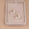 Lanyun Jewelry Серьги с серебряной иглой 925 пробы Серьги с натуральным жемчугом Ручная работа Серьги с бусинами Стиль ins Серебряная игла Универсальные