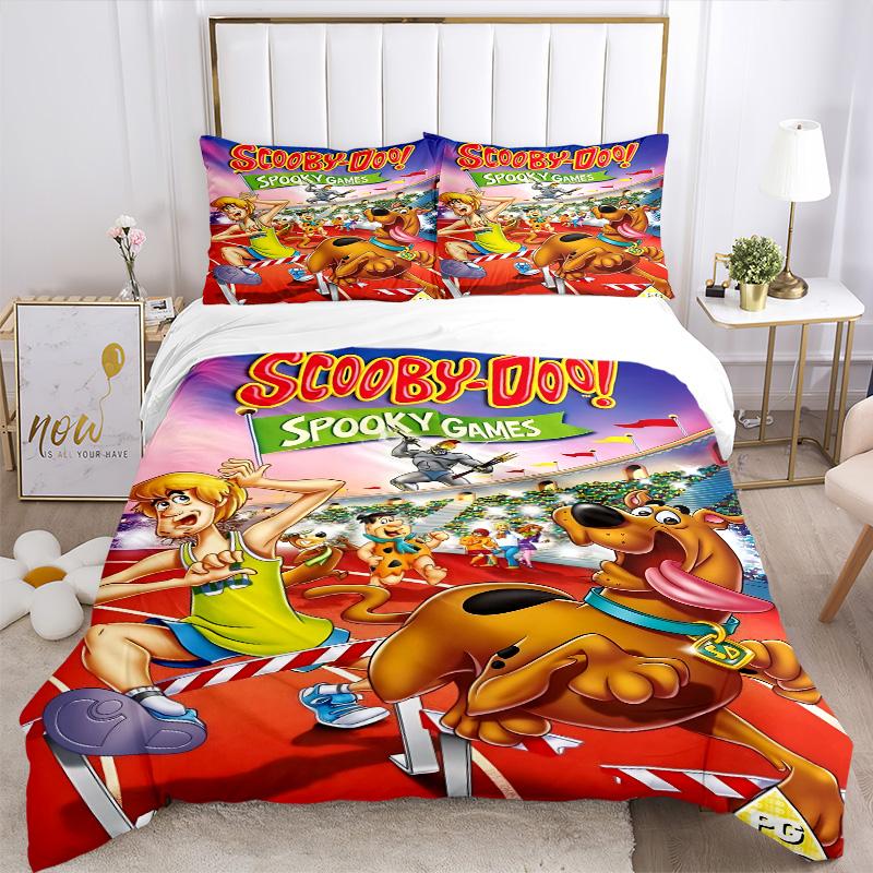 Scoobydoo'S Spooky Games Print 3Pcs Bedding Setduvet Cover With 2 Bedropillowcase Home Birthday Gift