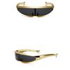 Futuristic Women Eyeglass Electroplated Y2K Shades Personality Blocking Sunglasses  Driving