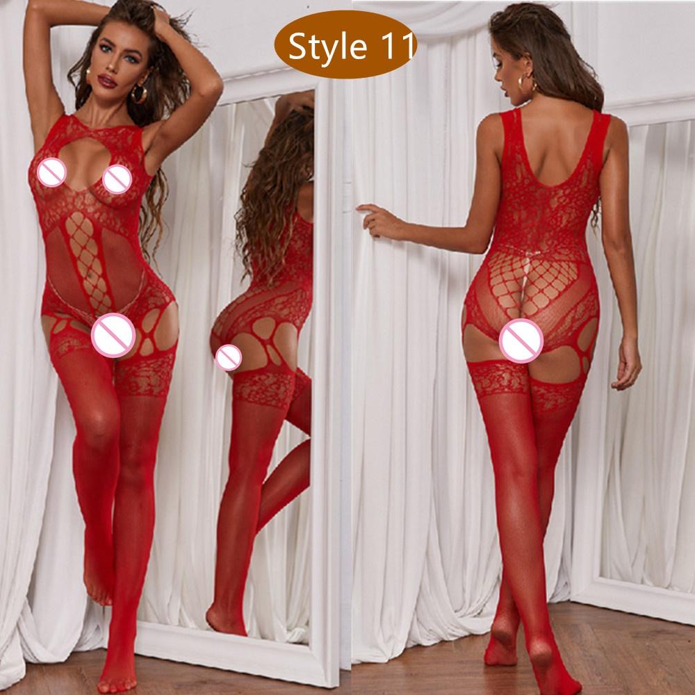 130 Style Fishnet Bodysuits Catsuit Womens Transparent Open Crotch Sex Clothes See Through Body Stockings Mesh Mesh Hot Erotic Lingerie