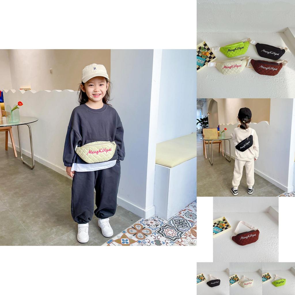 Модная и стильная детская холщовая поясная сумка для мальчиков и девочек с дизайном алфавита в современных цветах