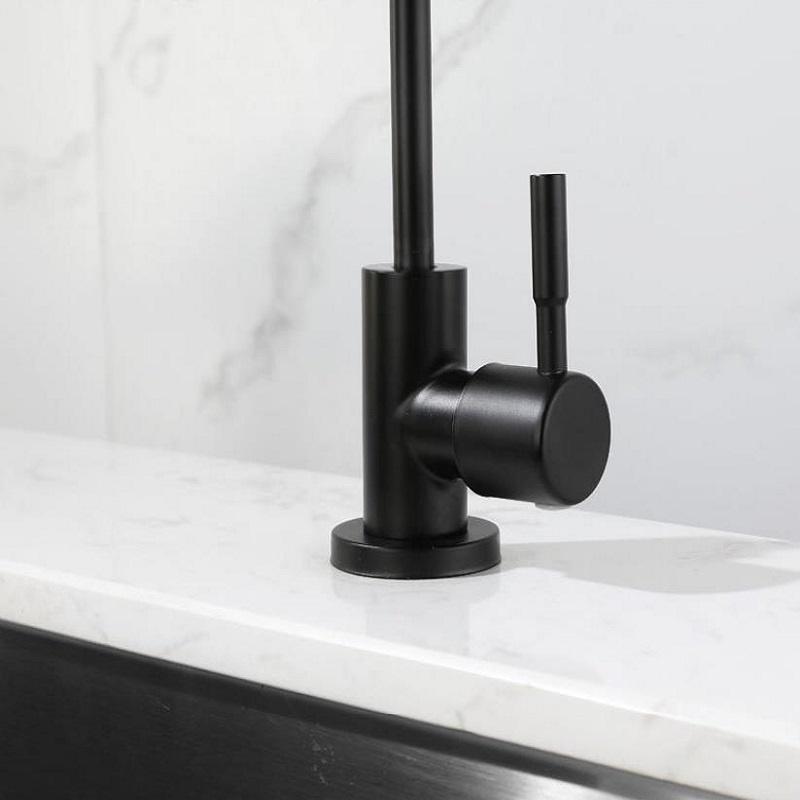 Gooseneck Water Purifier Faucet Reverse Osmosis Drinking Water Filter Faucet Stainless Steel 1/2" Ceramic Core