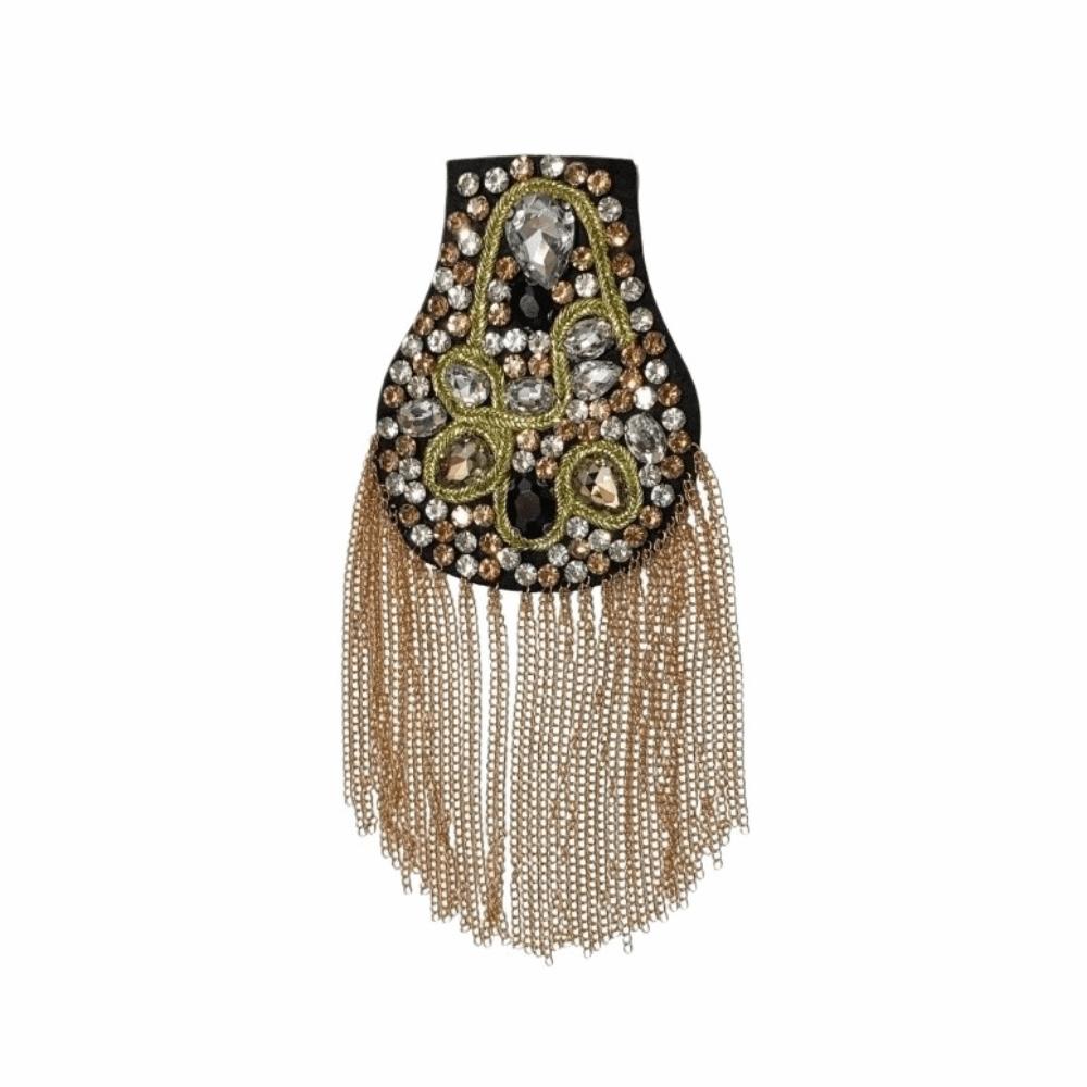 Rhinestone Shoulder Board Decorative Shoulder Mark Fancy Looks Tassel Epaulettes Stage Performance