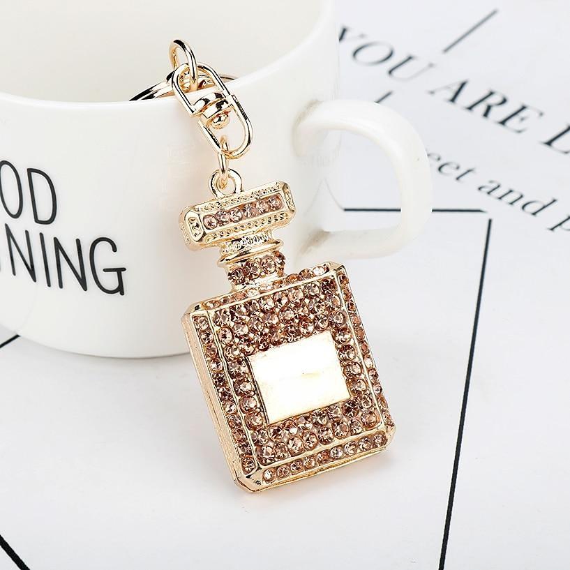 Ювелирные изделия со стразами и кристаллами, 3 цвета, флакон духов в форме подвески, брелок, подарки, автомобильная сумочка, брелок для ключей, подарки