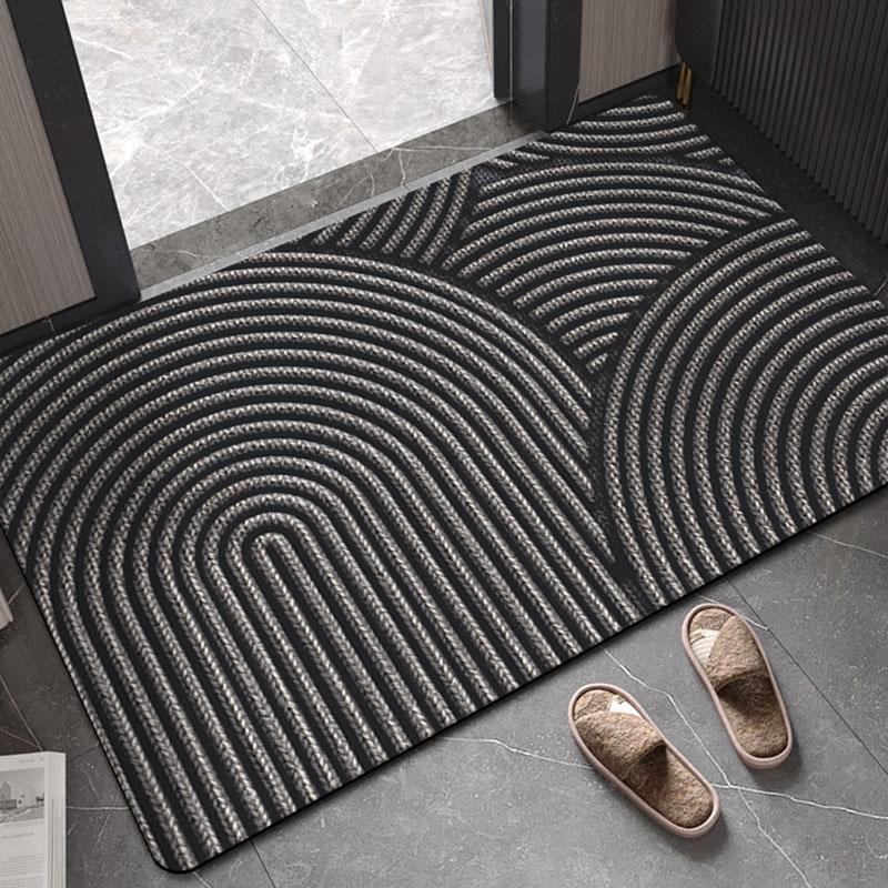 Waterproof Entrance Doormat Anti Slip Indoor Outdoor Carpet PVC Anti Slip Door Mat Durable Foot Rug Grey Black Can Be Cut
