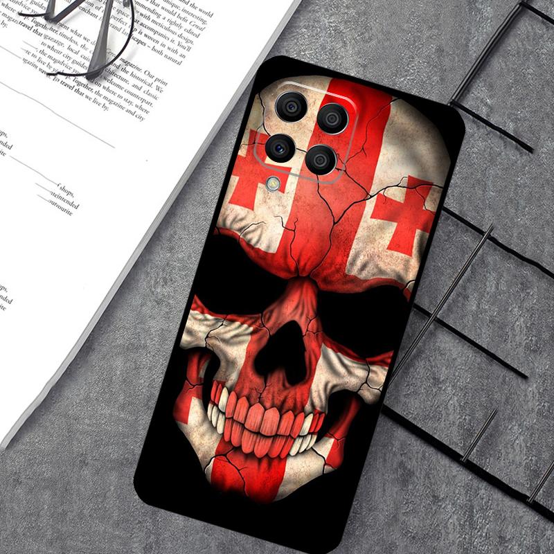 Кейс с грундж-флагом Грузии для Samsung Galaxy M35 M21 M12 M13 M14 M15 M06 M16 M36 M56 M31 M53 M32 M52 M55 M34 M54