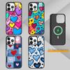 Чехол для телефона Y2K POP-Сердце для iPhone 17, 16, 15, 14, 13 Plus, Pro Max Магнитный для Magsafe Беспроводной зарядки