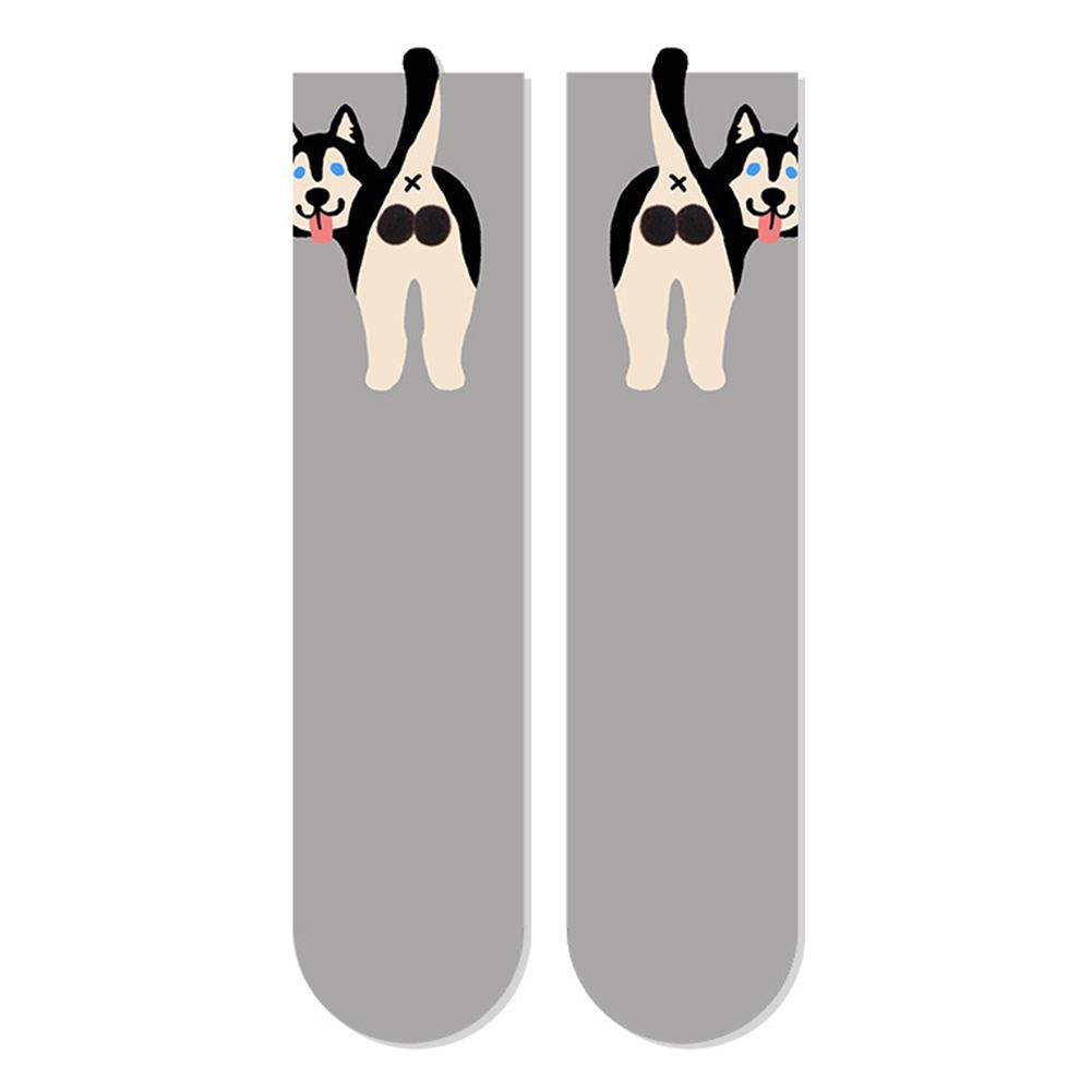 1/2pair Socks Kawaii Cartoon Cute Dog Cat Socks with Balls Female Home Floor Sleeping Animal Crew Cotton Sock For Cat Dog Lover