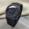 Casio Мужские часы с ЖК-дисплеем и аналоговым двойным дисплеем, серия 44 мм, черные, GA-2100SKE-7A(Watch3--)