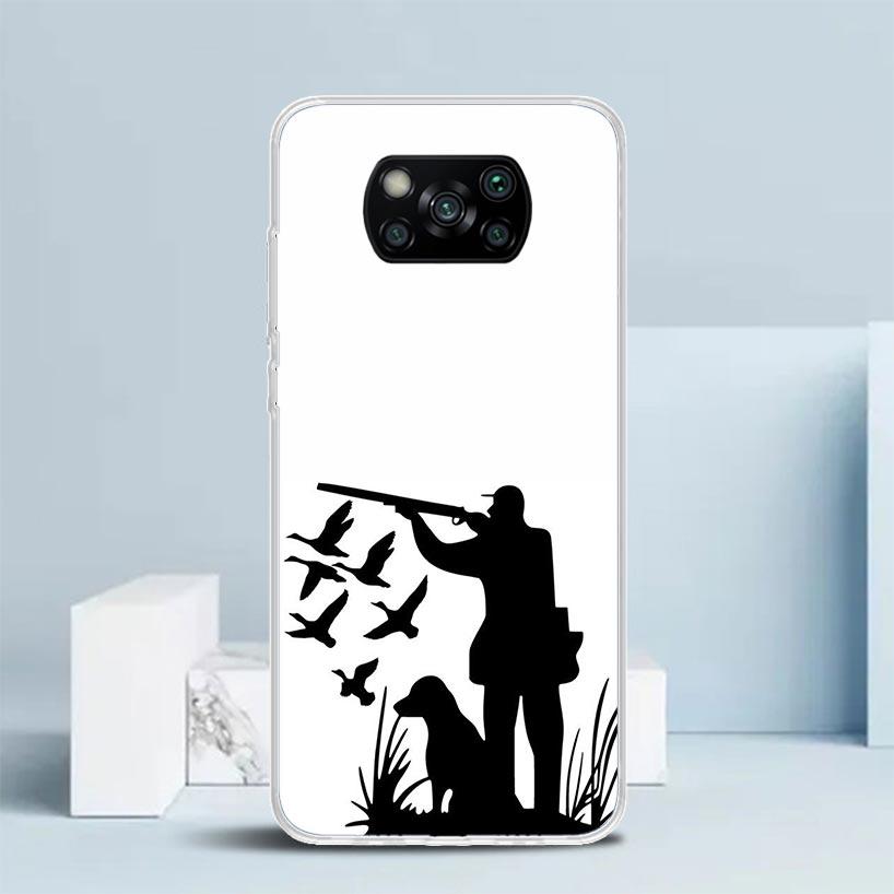 Hunting Fishing Man Phone Case For Xiaomi Poco F7 Ultra X5 X6 X7 Pro M7 Redmi 15C 15 13C 13 12C 12 10C 10 10A 9 9C 9A 9T Cover P