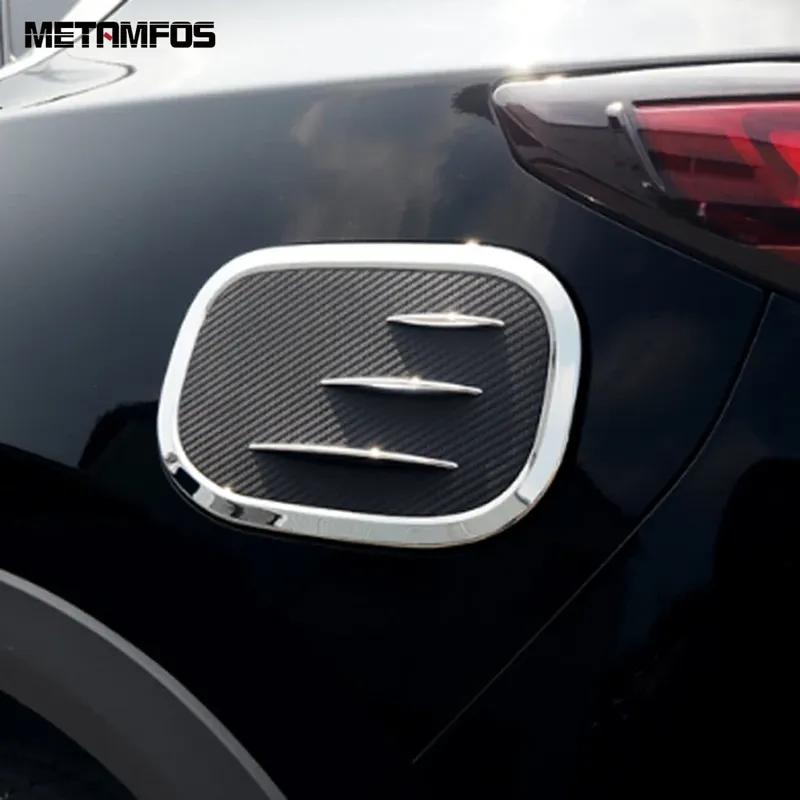 Fuel Tank Cap For Mazda CX-5 CX5 KF 2017- 2024 Chrome Oil Filler Cover Trim Decoration Sticker Exterior Car Accessories