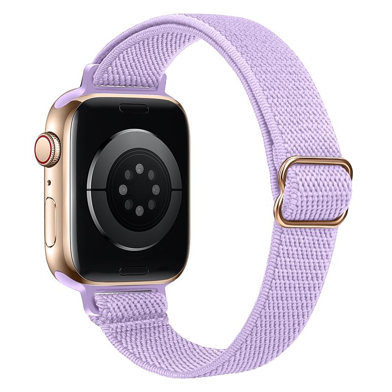 Тонкий ремешок для резинки для волос для Apple, ремешок для часов 40 мм, 44 мм, 38 мм, 42 мм, эластичный нейлоновый браслет-петля соло для iWatch 3, 4, 5, 6 se 7, 45 мм, 41 мм