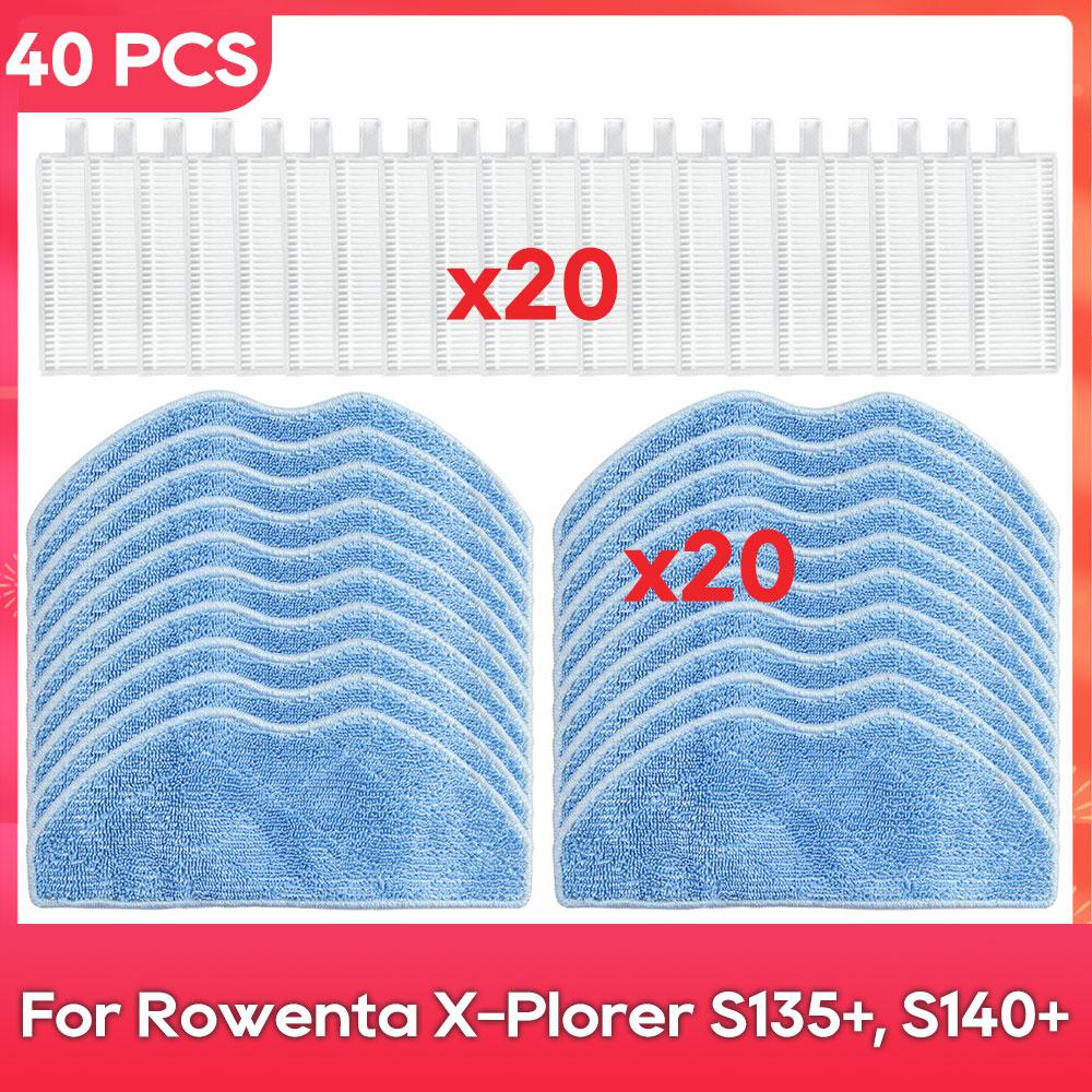 Подходит для ( Rowenta X-Plorer S135+, S140+ ) Основная боковая щетка HEPA-фильтр Моющая насадка Мешок для пыли Детали и аксессуары для робота-пылесоса