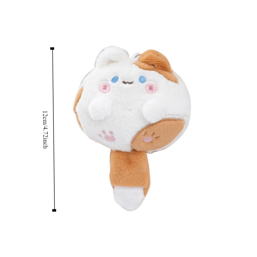 Squeak Long Tailed Cat Hanging Pendant Cute Bag Ornaments Stuffed Cat Key Chain for Girl's Bag