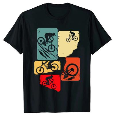 Забавные футболки для катания на горном велосипеде, даунхилла, MTB, для велосипедистов, мужские, модные, повседневные, 100% хлопок, свободные, оверсайз