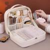 8098 Large Capacity Portable Makeup Bag For Travel Luxury Toiletry Organizer Double Layer Waterproof Cosmetic Case