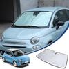 Hcilloend Солнцезащитный козырек для нового Fiat 500 на лобовое стекло, светонепроницаемый, складной, защита от УФ-лучей, с местом для хранения, легкая защита салона автомобиля для автокемпинга