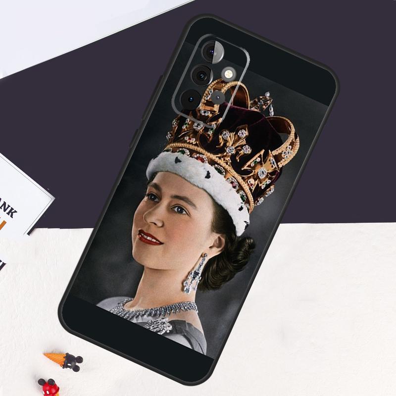 England Queen Elizabeth II Case For Samsung Galaxy A05 A06 A26 A16 A56 A36 A22 A32 A52 A54 A34 A14 A55 A15 A53 A33 A35