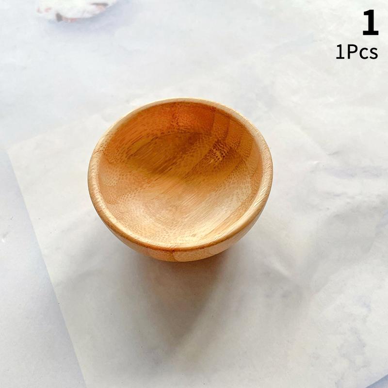 Мини-бамбуковая миска для смешивания масок для лица DIY с ложкой, набор мисок для ароматерапии, аксессуары для наборов инструментов для массажа, ухода за лицом, макияжа