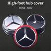AABGU1 Black Red Raised New 4pcs 75mm For Mercedes Benz AMG A0004000900 Car Styling Wheel Center Cap Hub Covers Badge Car Accessories