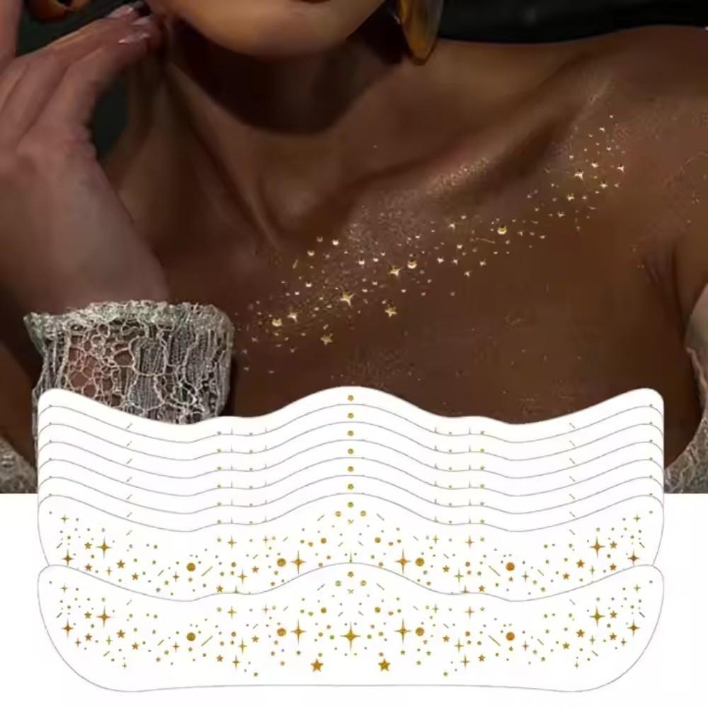 DIY Collarbone Freckle Tattoo Butterfly Star Dots Heart Face Tattoo Sticker Make Up
