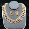 Elegant Pink Turquoise Bridal Necklace Set 3 Piece Vintage Filigree Lace Collar Wide Bracelet Dangle Earrings