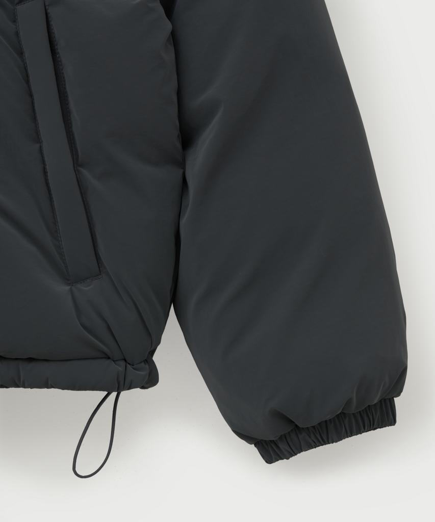 Satur Orta 2-Way Collar Duck Down Padded Charcoal