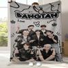 Модное фланелевое одеяло B-BTS Kpop, ультрамягкий теплый плюшевый плед для дома, спальни, кровати, дивана, офиса, кемпинга, пикника, подарок
