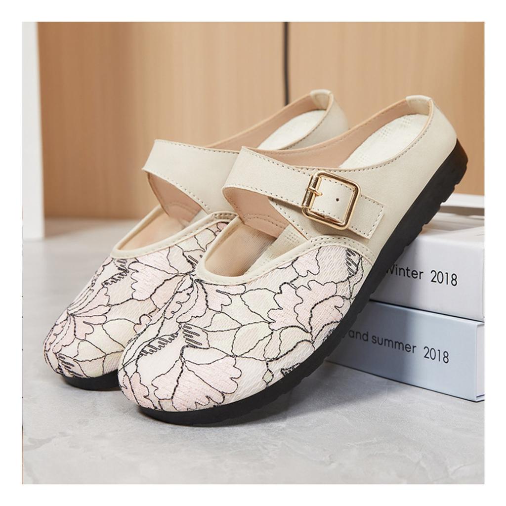 Обувь для женщин, универсальная летняя дышащая обувь, повседневные и удобные полутапочки для женщин на открытом воздухе