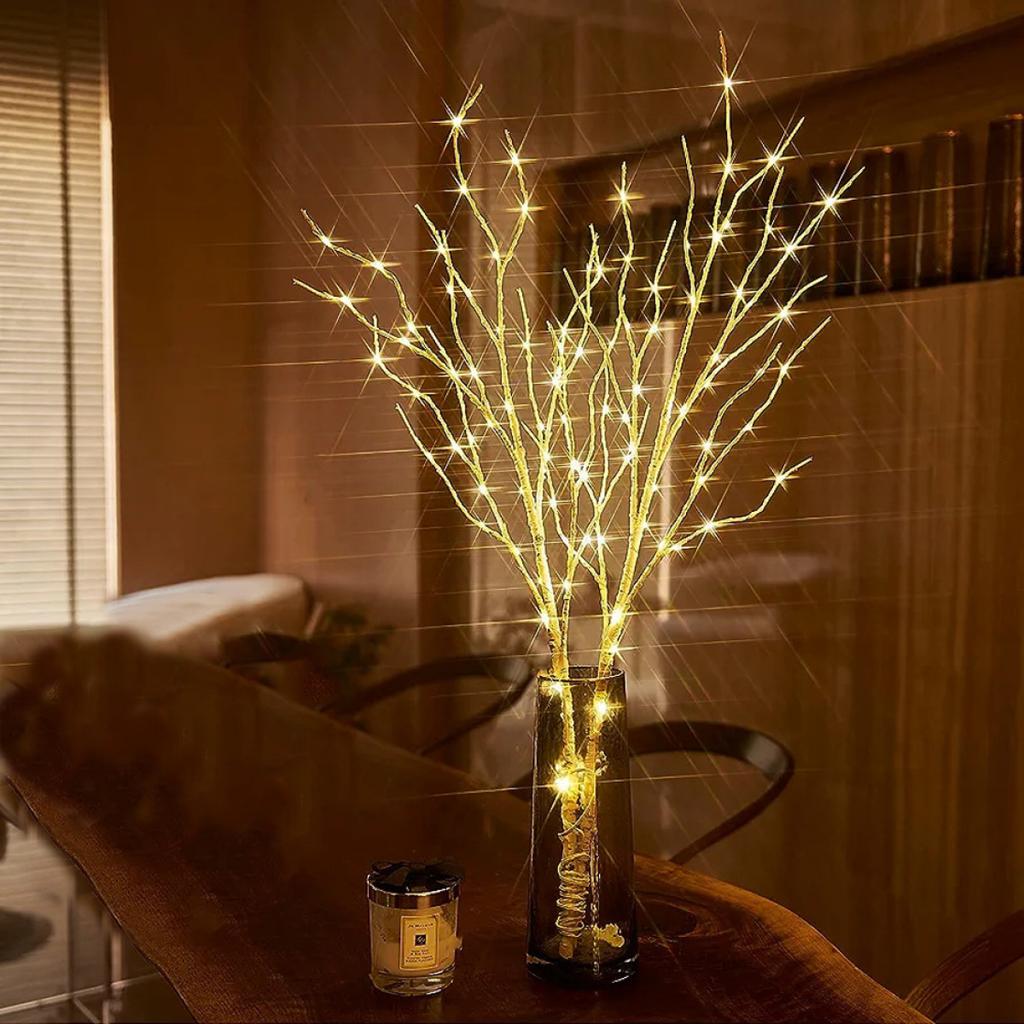 White Birch Branch Light LED Festive Lights Battery Operated For Christmas Party Wedding Decoration Twig Outdoor Lights