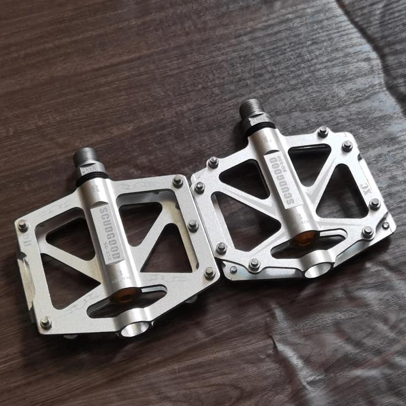 New 3 Bearings Bike Pedals Non-Slip MTB Pedals Aluminum Alloy Flat Applicable Waterproof Cycling Accessories