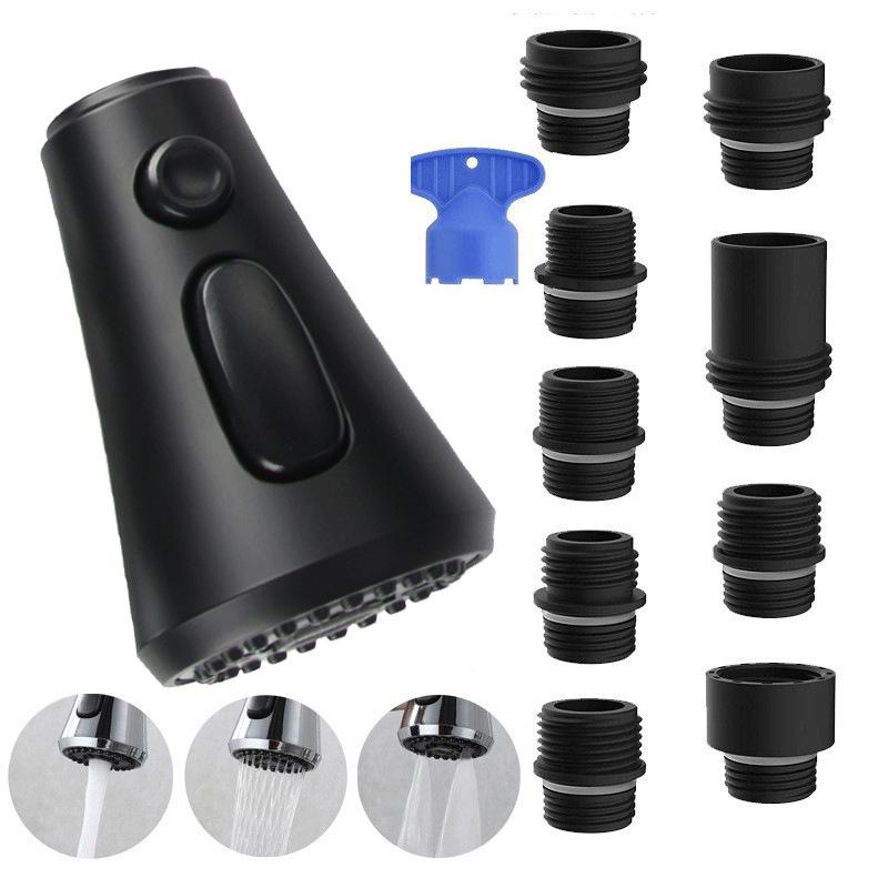 Замена головки кухонного крана, распылитель для смесителя, 9 насадок, водосберегающий душ, ванная комната, раковина, кран для мойки, замена