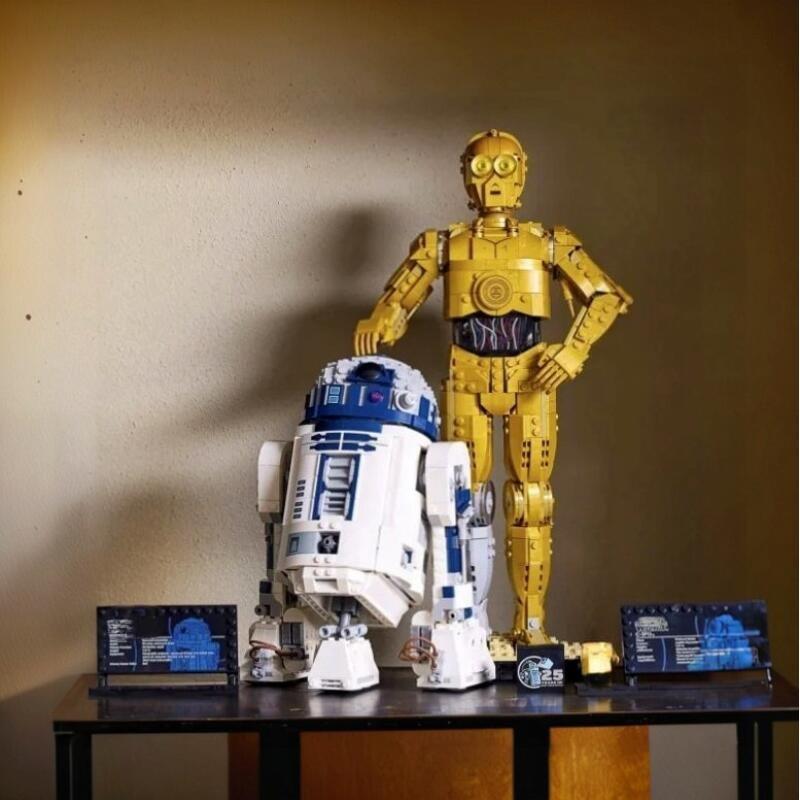 Big Sale Star Interstellar Conflict C-3PO Buildable R2D2 Robot Building Block Puzzle Model Toy For Birthday Halloween Gifts