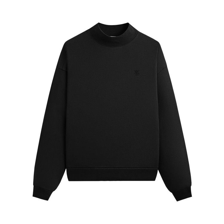 Men's Sweatshirt Kith Garment Dyed Fleece Mockneck Sweatshirt 'Black'