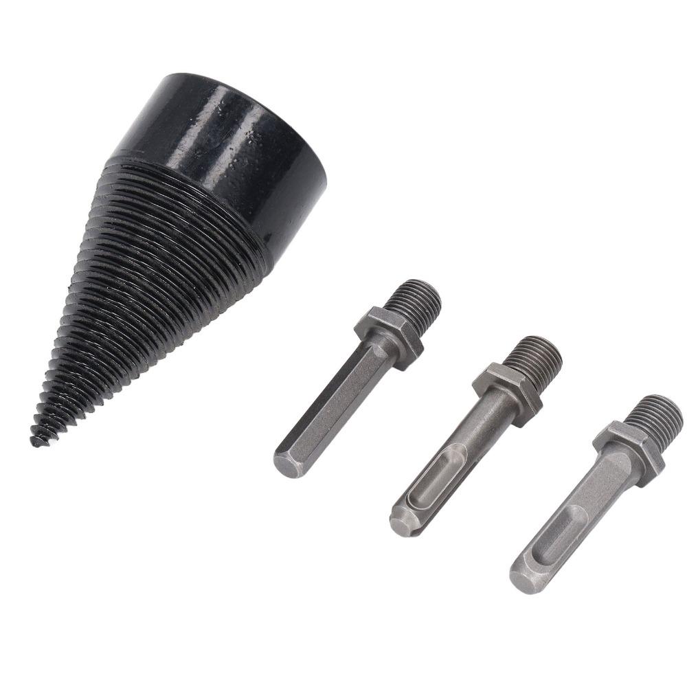 4pcs Heavy Duty Detachable Log Splitter Bit Hex Shank Firewood Drill Bit  Family Heating