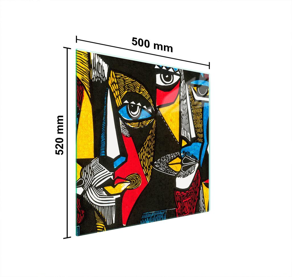 SZKLANA PŁYTA OCHRONNA NA KUCHENKĘ 50x52 POP ART.
