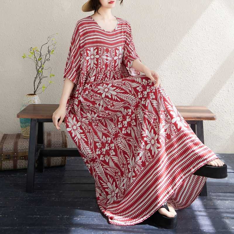 Новое женское свободное платье в стиле бохо