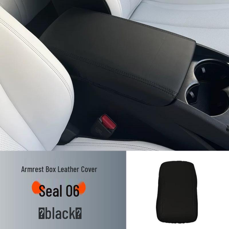 Кожаная накладка на подлокотник центральной консоли для 2025 BYD Seal 06DMI - Устойчивая к царапинам и грязи