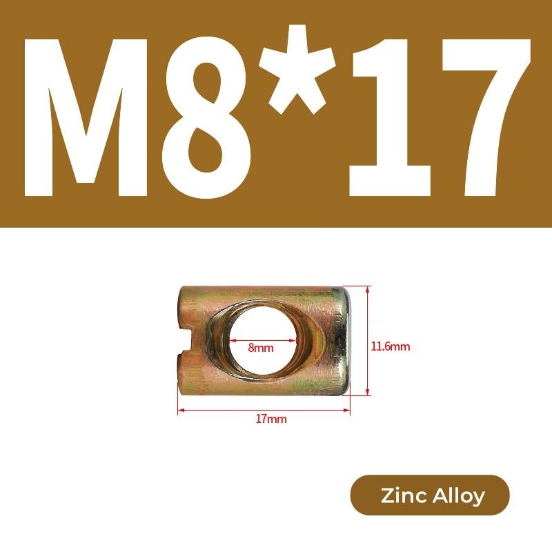 M6 M8 Болты-бочонки Болты Поперечный дюбель Шлицевая вставная гайка Гайка с горизонтальным отверстием Для кроватей стульев мебели